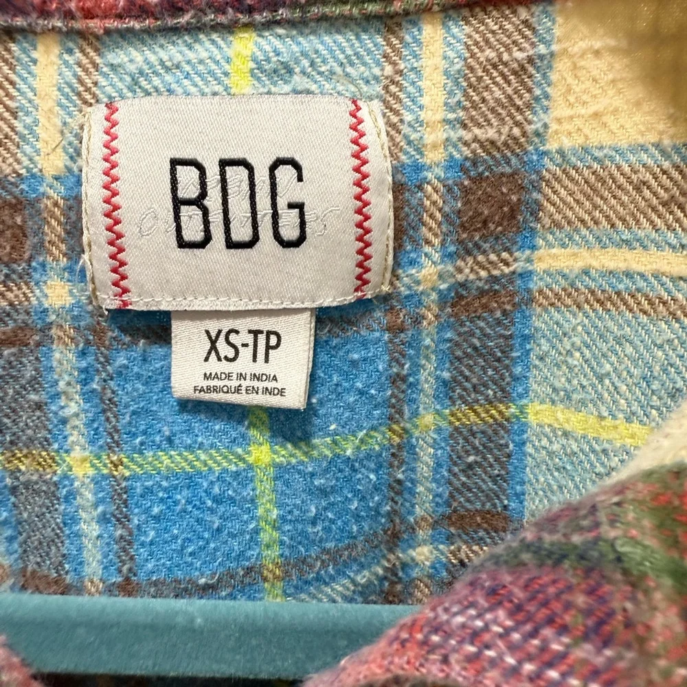 Urban Outfitters 
BDG Red, yellow and Blue Patchwork Plaid Shirt XS - Picture 8 of 16